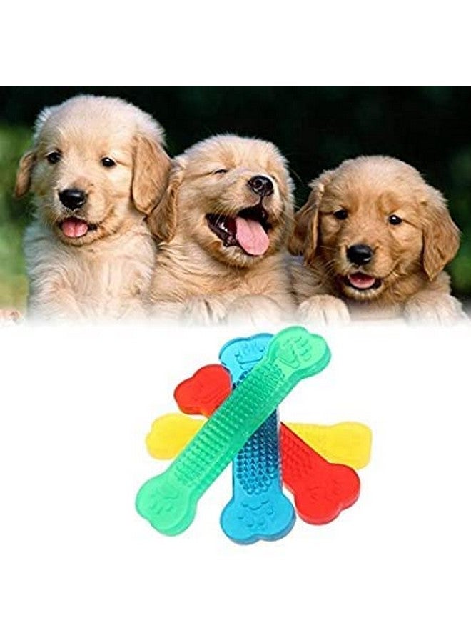 Soft Natural Rubber Gel Squeaky Spiky Chew Toys For Aggressive Chewers Dental Teething Cleaning Toy (Color As Per Availability) - Image 1