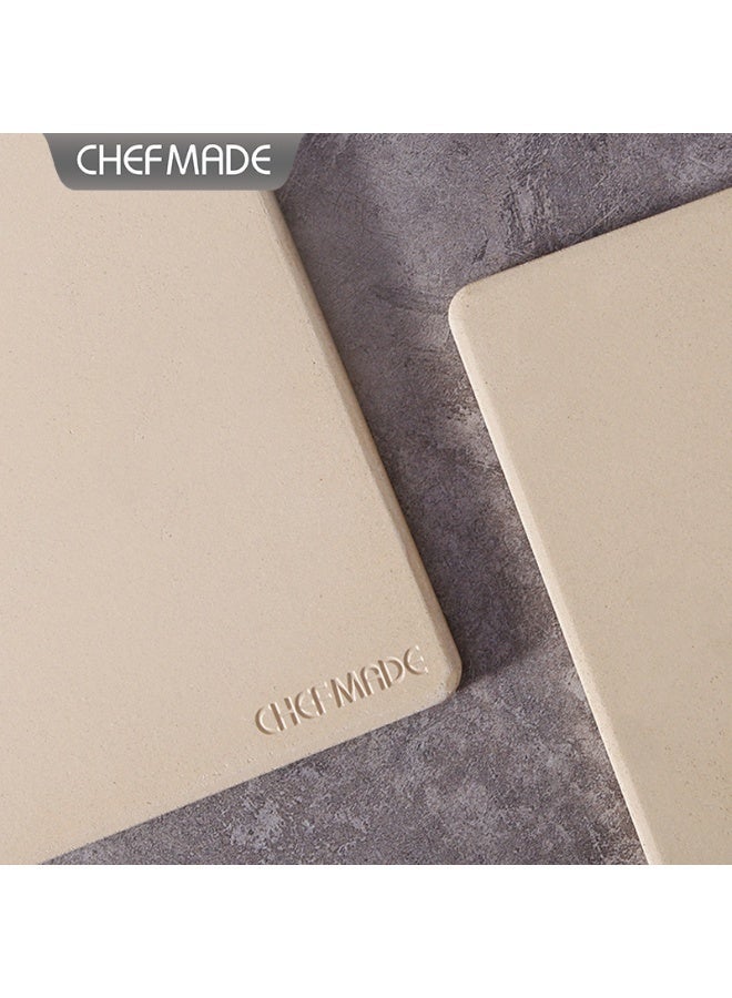 chefmade Durable High-Temperature Pizza Baking Stone - 26x28x1.2cm - Image 2