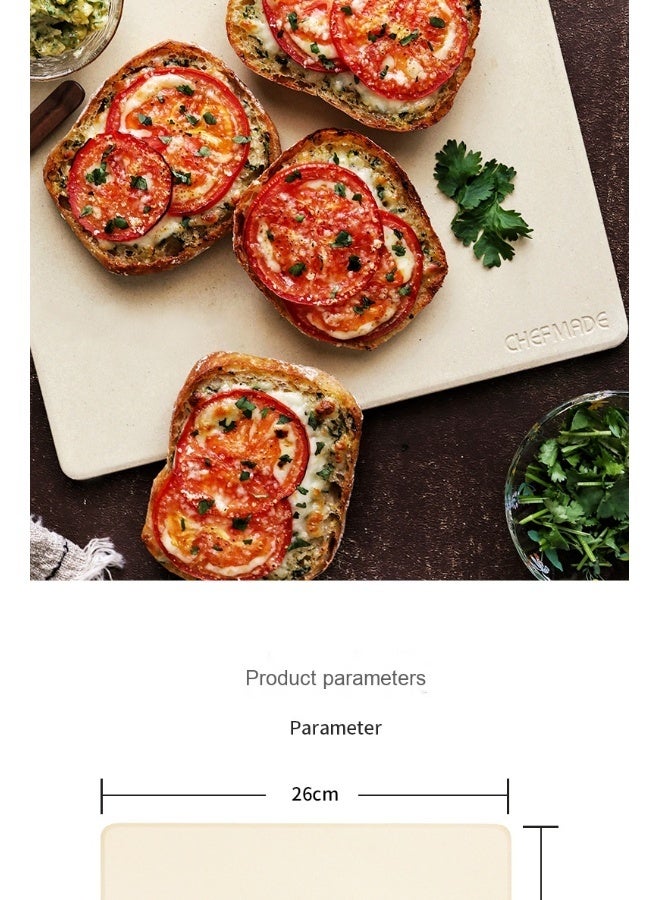 chefmade Durable High-Temperature Pizza Baking Stone - 26x28x1.2cm - Image 3