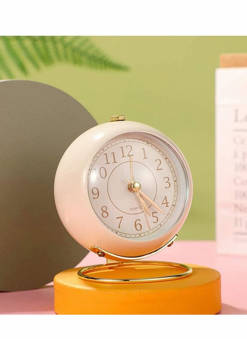 Excefore Loud Alarm for Deep Sleepers, Classic Non-Ticking Tabletop Alarm Clock with Backlight  - Image 3