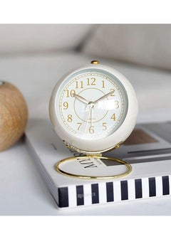 Excefore Loud Alarm for Deep Sleepers, Classic Non-Ticking Tabletop Alarm Clock with Backlight  - Image 4