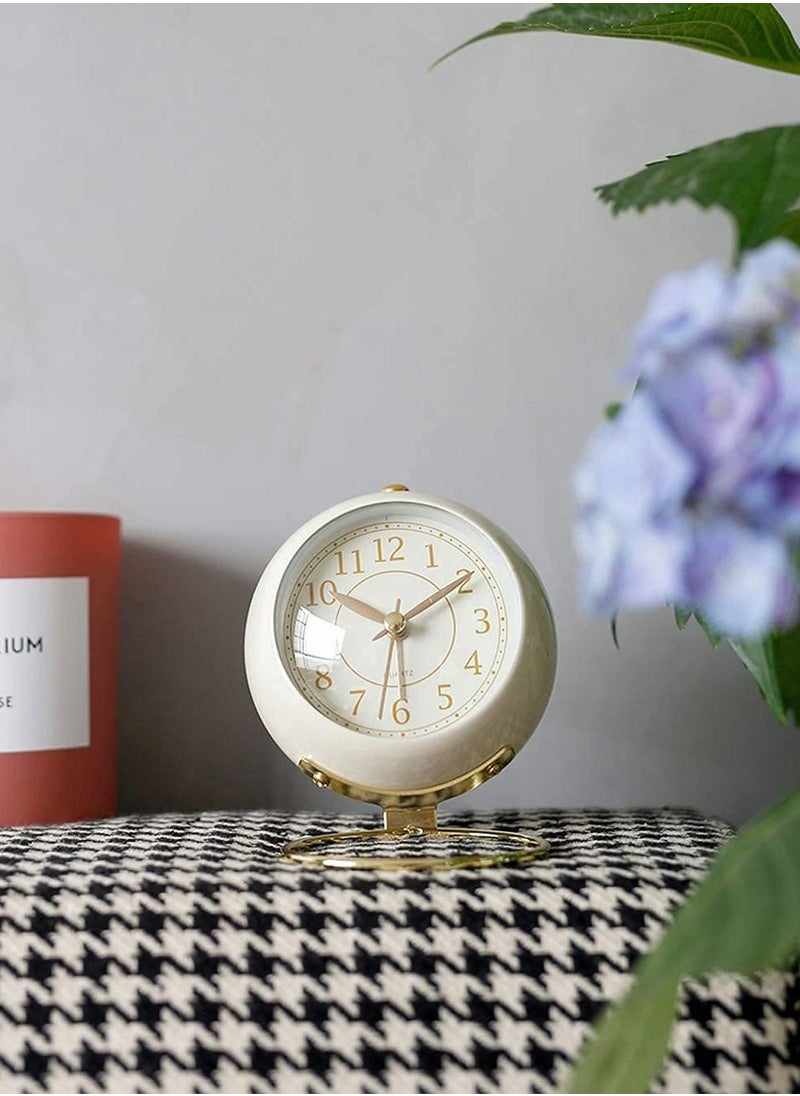 Excefore Loud Alarm for Deep Sleepers, Classic Non-Ticking Tabletop Alarm Clock with Backlight  - Image 5