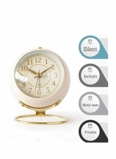 Excefore Loud Alarm for Deep Sleepers, Classic Non-Ticking Tabletop Alarm Clock with Backlight  - Image 2