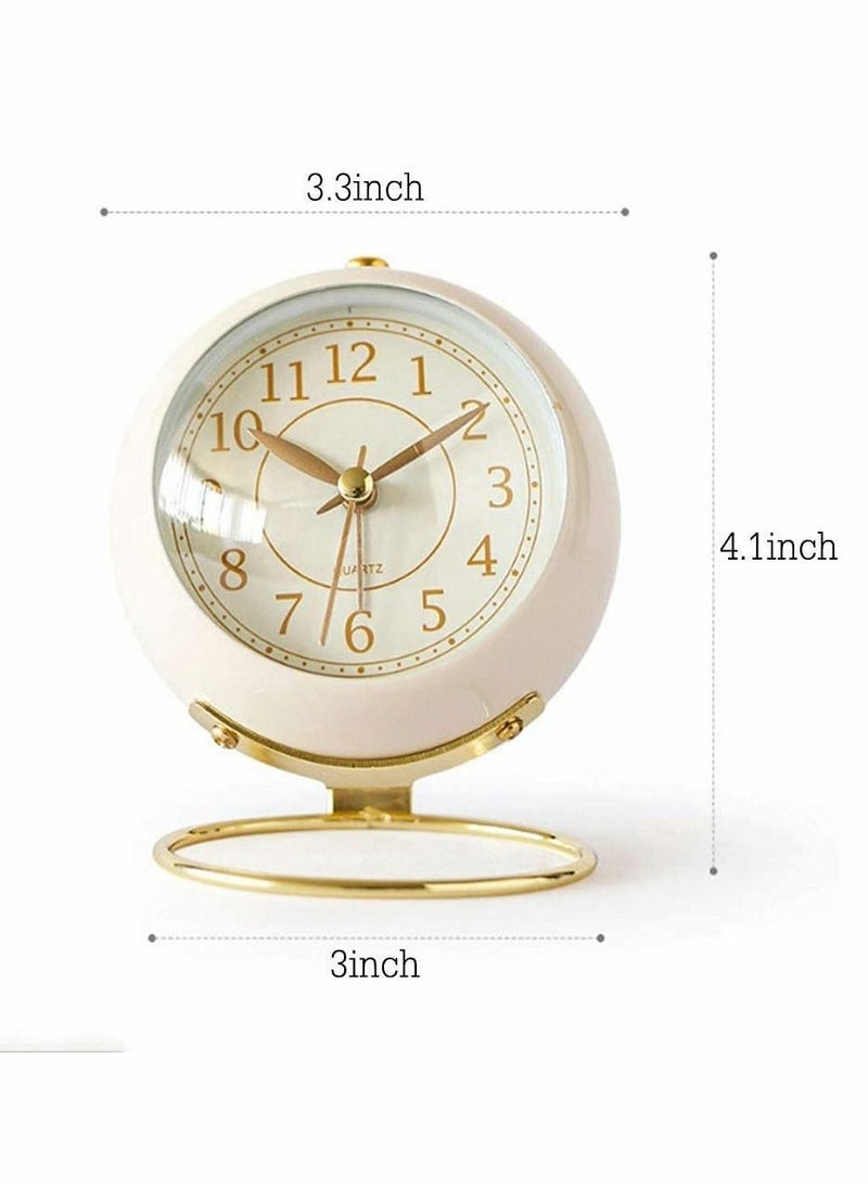 Loud Alarm for Deep Sleepers, Classic Non-Ticking Tabletop Alarm Clock with Backlight