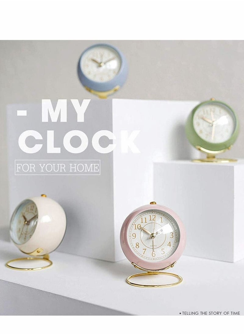 Loud Alarm for Deep Sleepers, Classic Non-Ticking Tabletop Alarm Clock with Backlight