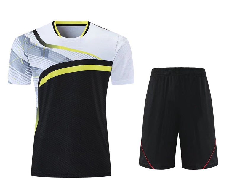 Generic New Volleyball Clothing Mens Short-sleeved Suit Volleyball Team Uniform Training Clothing Air Volleyball Clothing Womens Volleyball Jersey Competition Clothing 841 male Black 