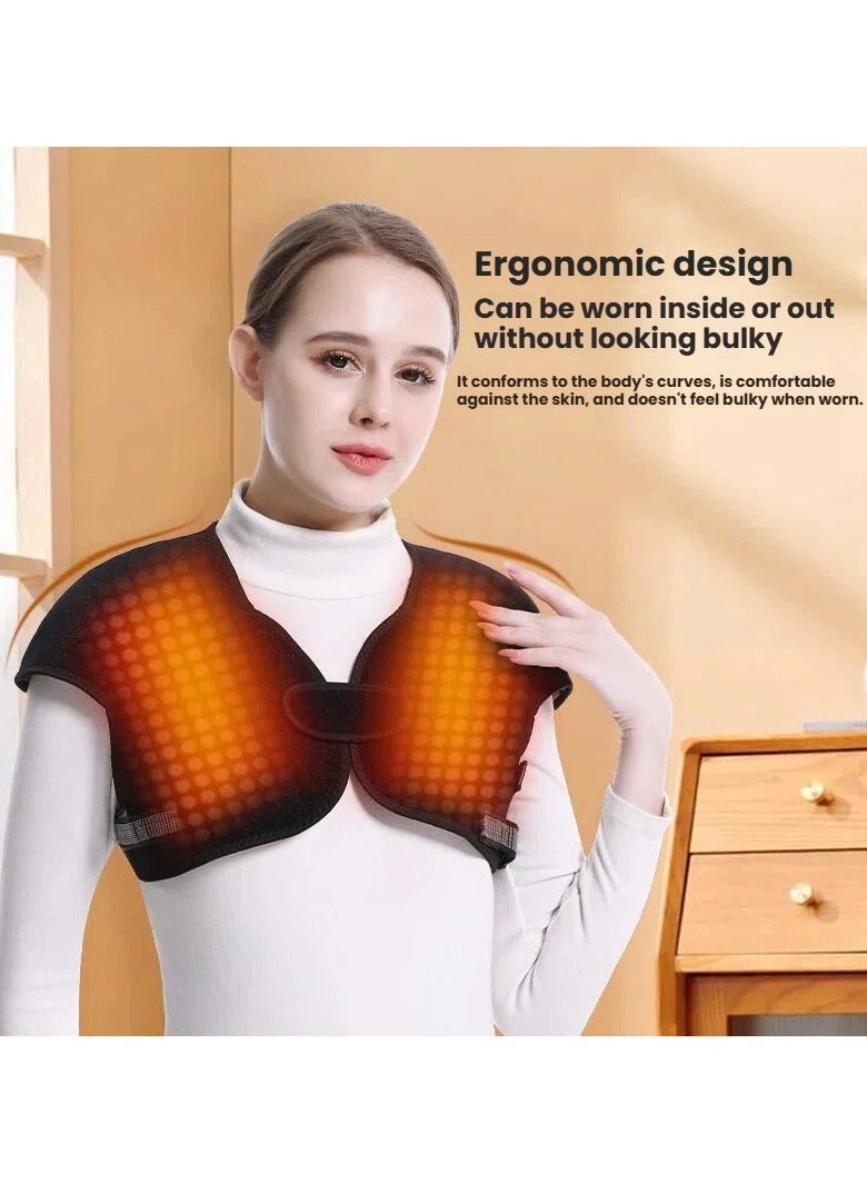 Self-Heating Shoulder Vest -Easy Wear Thermal Warmth Wrap for Neck Shoulder Back Support for Home Outdoor Daily Use - Image 2