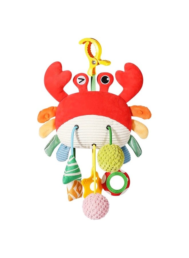 Car Seat & Stroller Toys for Babies 0-6 Months, Crab Baby Car Seat Toys for Boys Girls - Image 1