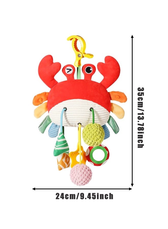 Car Seat & Stroller Toys for Babies 0-6 Months, Crab Baby Car Seat Toys for Boys Girls - Image 2