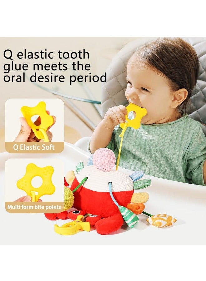 Car Seat & Stroller Toys for Babies 0-6 Months, Crab Baby Car Seat Toys for Boys Girls - Image 4