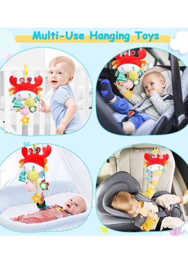 Car Seat & Stroller Toys for Babies 0-6 Months, Crab Baby Car Seat Toys for Boys Girls - Image 5