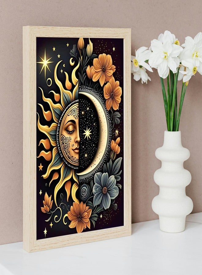 MBNTJHT DIY Paint by Numbers Kit for Adults,Unframed Sun and Moon Paint by Number Kits for Beginners,Easy Digital Oil Painting Art Crafts for Home Wall Decor 16X20 Inch. - Image 4