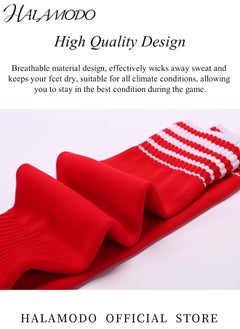 Generic Soccer Socks Team Sport Knee High Socks Anti Slip Soccer Knee Socks Athletic Socks Non Slip Football Sports Grip Socks for Kids Youth Adult  - Image 2