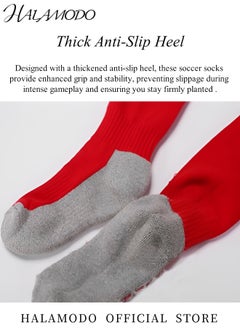 Generic Soccer Socks Team Sport Knee High Socks Anti Slip Soccer Knee Socks Athletic Socks Non Slip Football Sports Grip Socks for Kids Youth Adult  - Image 3