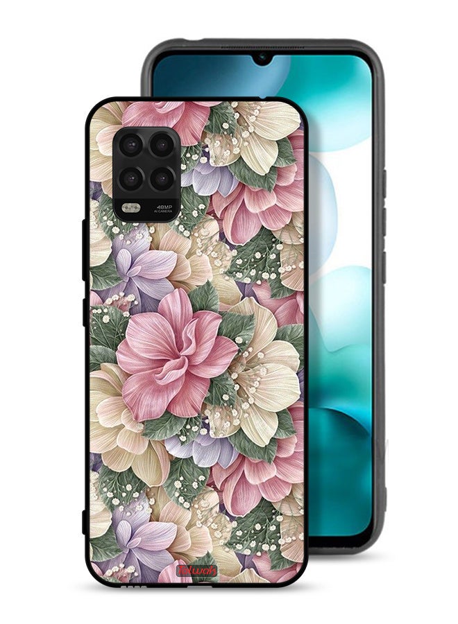 Tolwak Xiaomi Mi 10 Lite 5G Protective Case Cover Hd Floral - Image 1