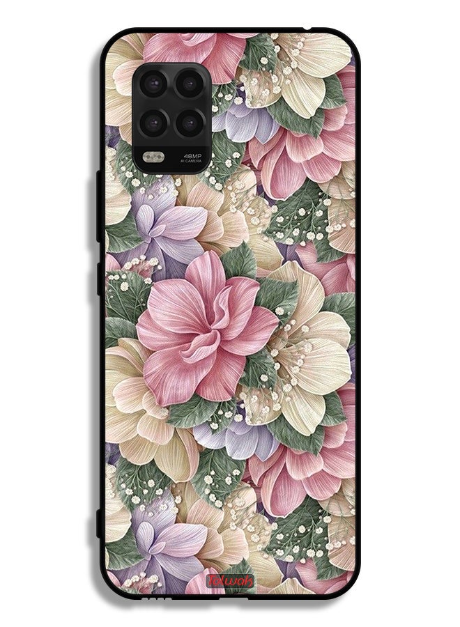 Tolwak Xiaomi Mi 10 Lite 5G Protective Case Cover Hd Floral - Image 2