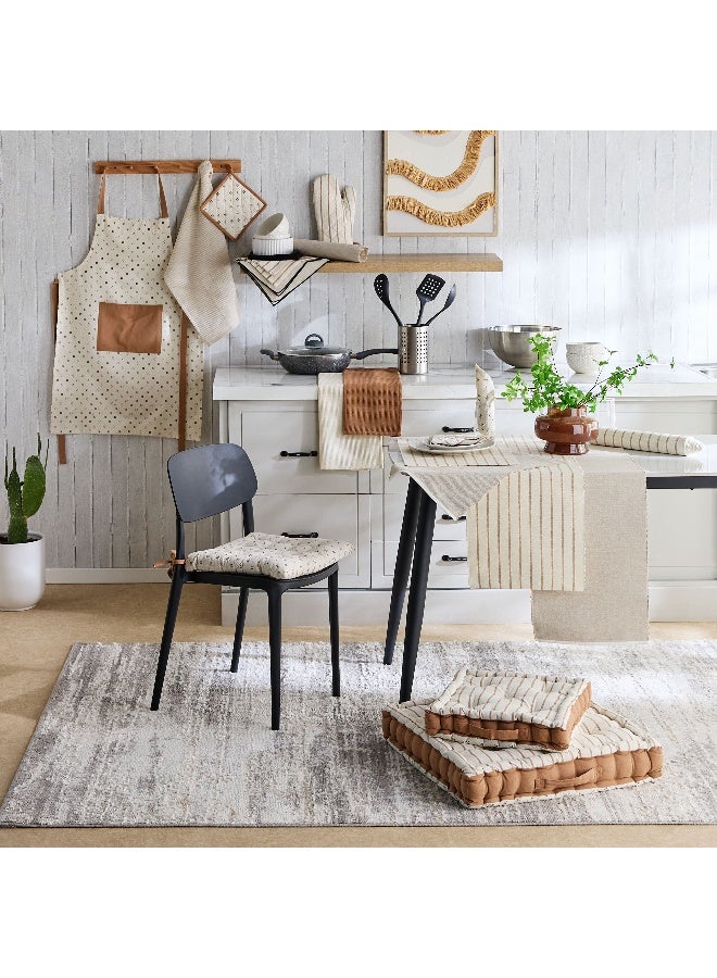 Home Box Ribbed Table Runner - Cream and Beige Stripes - Image 5