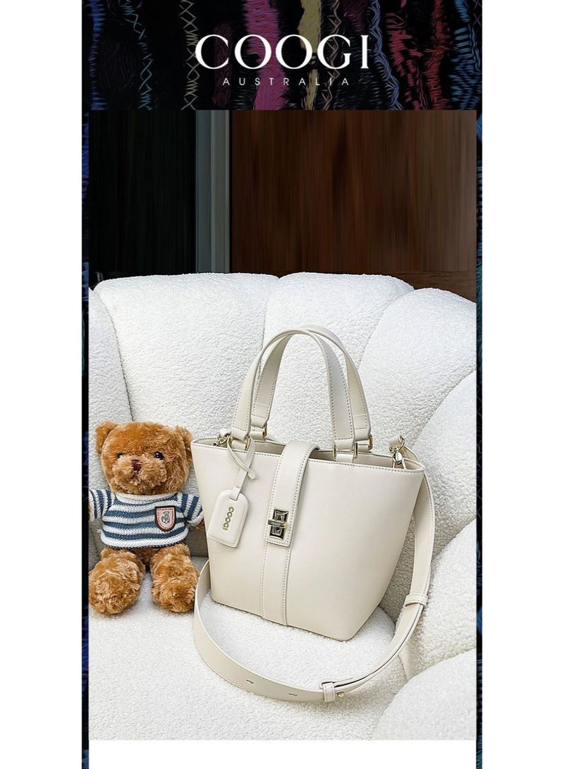 COOGI Women's Bag New Leather Large Capacity Fashionable Commuter Light Luxury Handbag Tote Bag - Image 2