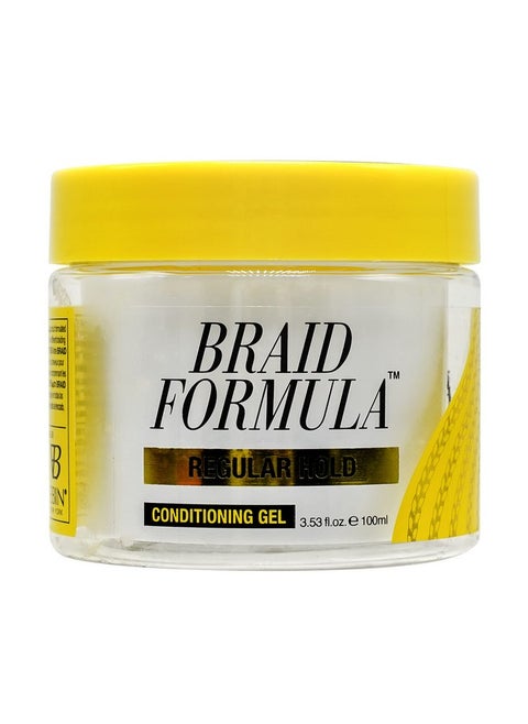 Braid Formula Conditioning Gel Original/Regular Hold 3.53Oz/100Ml Clean/Aloe Vera Scent Shine Braid Control No Residue No Flaking Smoothing Strong Hold