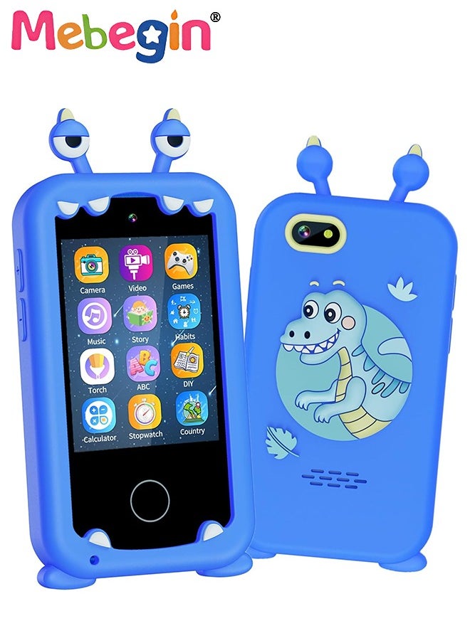 MEBEGIN 2.8 Inch Kids Educational Smartphone with 8GB SD Card Lanyard, Multi-functional Toddler Phone, with Dual Camera, Game, Music Player, Travel Toy Preschool Learning Toy for Kids Birthday Gift Aged 3+  - Image 1