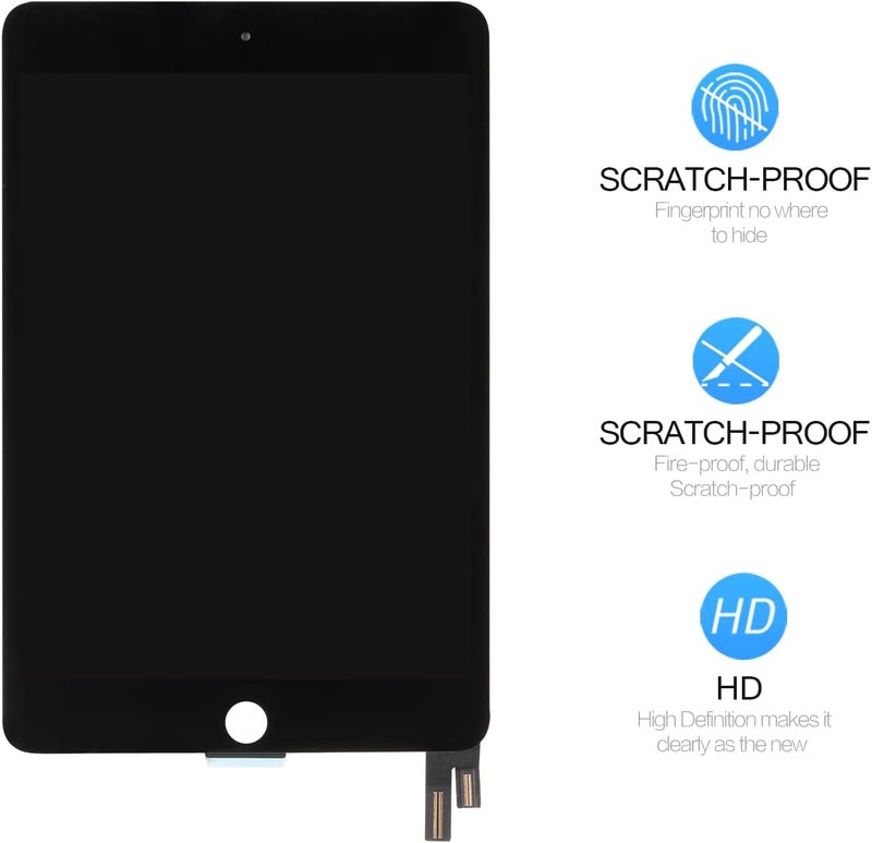 SRJTEK for iPad Mini 4 2015 LCD Screen Replacement 7.9" for iPad Mini 4 A1538 A1550 Display Touch Digitizer Screen Assembly Repair Parts Kits Black (Without Home Button) - Image 3