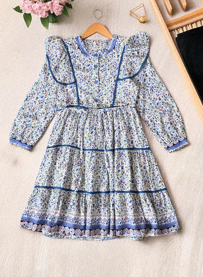 بيلا مودا فستان بطبقات بنقشة الزهور - Image 1