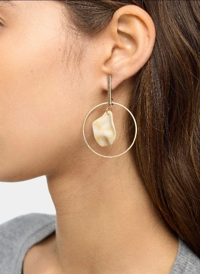 بارفوا أقراط طوقية مع بتلات