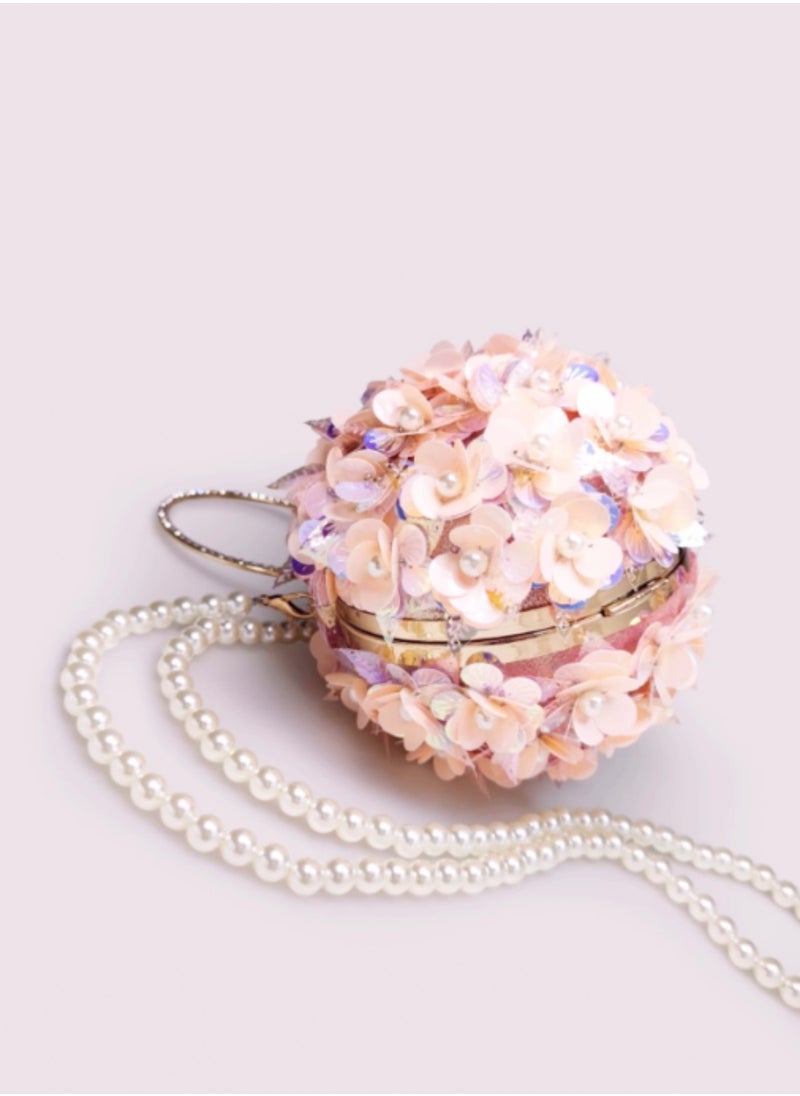 Pink Stereoscopic Flower Pearl Stamen Evening Bag Party Bag Spherical Bag Mini Crystal Studded Circle Handle Handbag - pzsku/Z141760D1DE5D6306C921Z/45/_/1716024768/68b2c07c-8aa8-496a-b629-458d5111690e