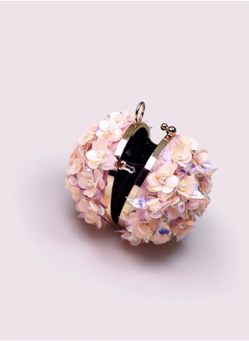 Pink Stereoscopic Flower Pearl Stamen Evening Bag Party Bag Spherical Bag Mini Crystal Studded Circle Handle Handbag - pzsku/Z141760D1DE5D6306C921Z/45/_/1716025039/244f4fc2-bdf4-478e-b9ab-87b26b1b330d