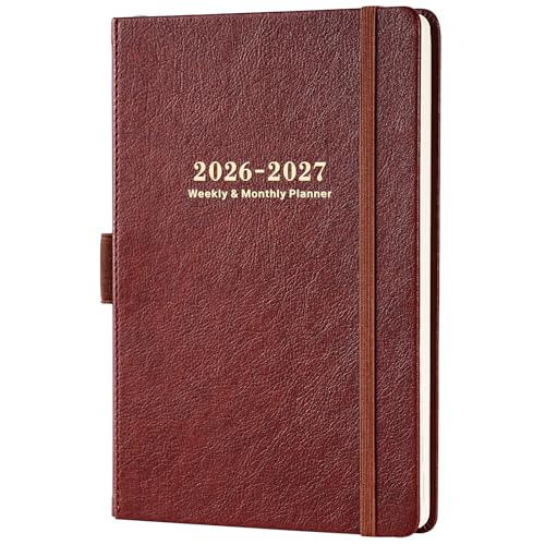 Lemome Planner 20262027 Academic Planner 20262027 Weekly and Monthly Planner with Stickers Faux Leather Cover Jul 2026 Jun 2027 575 X 825 2627 Yearly Planner Premium Paper Pen Holder Inner Pocket and 44 Notes Pages - Image 1