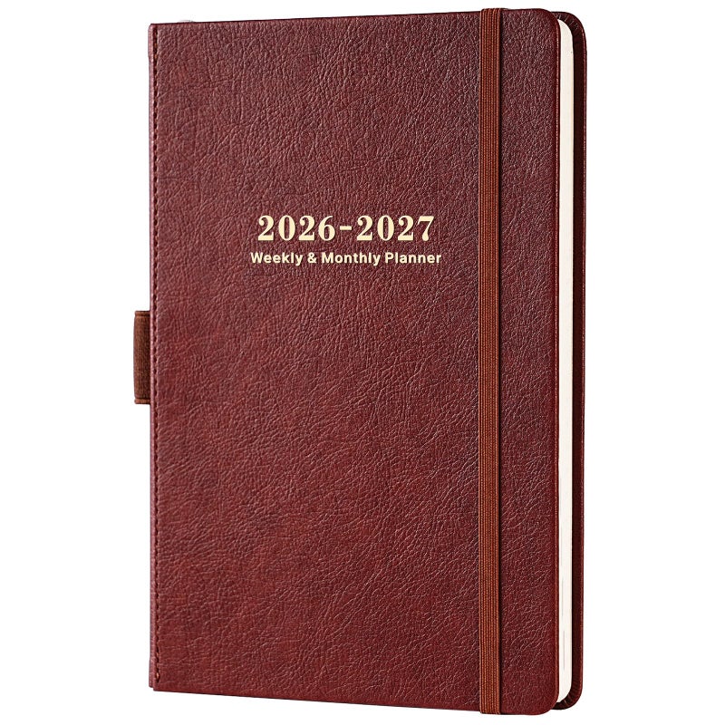 Lemome Planner 20262027 Academic Planner 20262027 Weekly and Monthly Planner with Stickers Faux Leather Cover Jul 2026 Jun 2027 575 X 825 2627 Yearly Planner Premium Paper Pen Holder Inner Pocket and 44 Notes Pages - Image 2