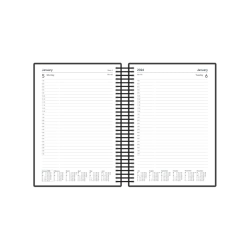 Collins 'Delta' 14 Month Mid/Academic Year Planner, July 2025-August 2026 Day-to-Page Appointments Diary, A5 Wiro Bound Cover, Blue - Image 2