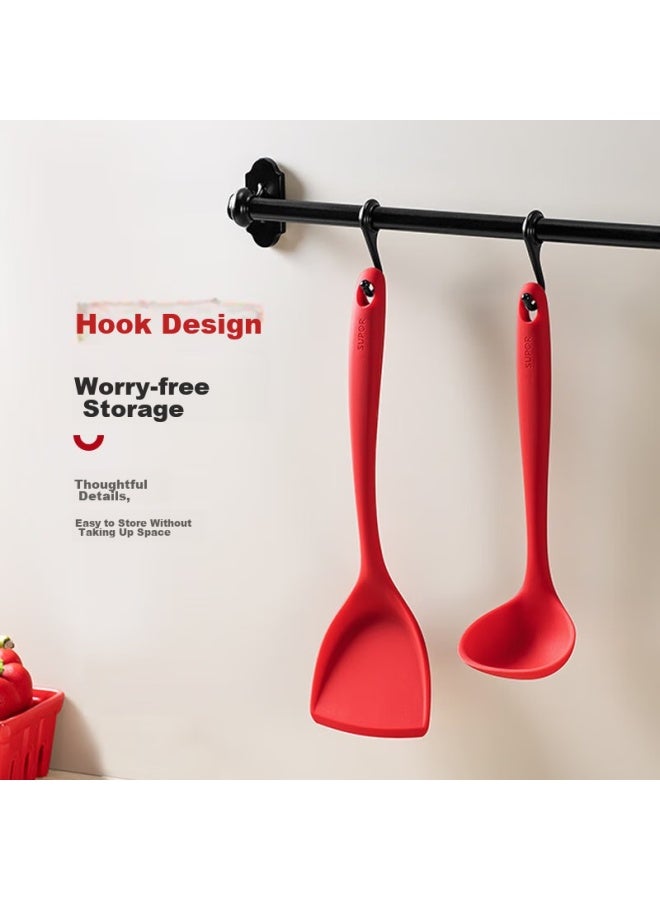 SUPOR Supor Silicone Chinese-style Soup Ladle, Food-grade, Heat-resistant, Non-stick, Suitable For Wok And Soup, Kt03ah10  - Image 4
