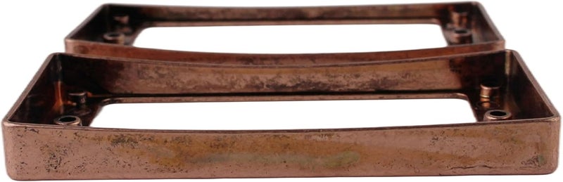 guyker Curved Bottom Metal Humbucker Pickup Mounting Ring Set - Bridge and Neck Pickups Cover Frame Replacement Compatible with Les Paul LP Style Electric Guitar(2PCS, bronze) - Image 4