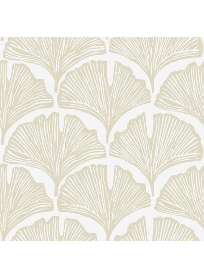 TEKCOOL Wallpaper for Home & Kitchen | Peel and Stick | Self Adhesive | Easy to Clean | Waterproof | Easy Line Up | Ideal for Wall Decoration | 17.7X118Inch | Zebra Beige (Pack of 2) - Image 1