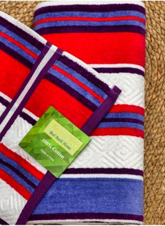 Baltic Linen Multi Color Stripes Towel 70x140 Cm 100% Cotton Yarn Dyed Bath Towel - Super Absorbent, Antibacterial, 500 GSM Terry  - Image 3