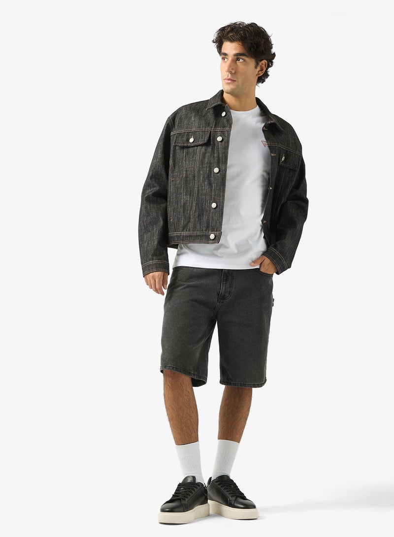 جس تيشيرت بأكمام قصيرة وياقة دائرية - Image 4