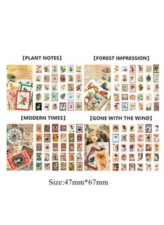 Y&D Stamp Stickers Postage , Vintage Scrapbook Paper Deco Sticker for Scrapbooking, Journaling Supplies, Planners, Kid DIY Art Crafts, Journal Four Styles 240pcs  - Image 5