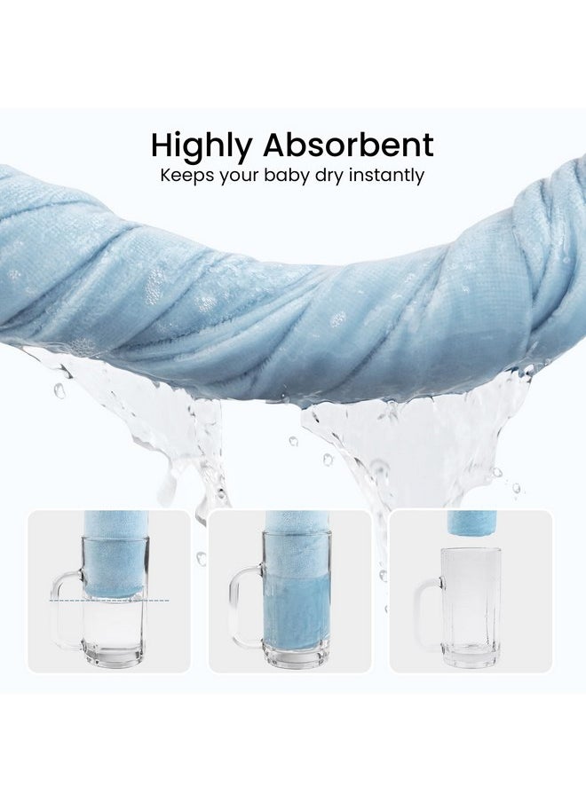 softan - Softan 2 Pack Baby Hooded Towels, Premium Soft Cotton Baby Bath Towels with Hood, Extra Thick and Super Absorbent, Essential for Newborns, Infants and Toddlers (Blue Elephant & White Unicorn) - Image 1
