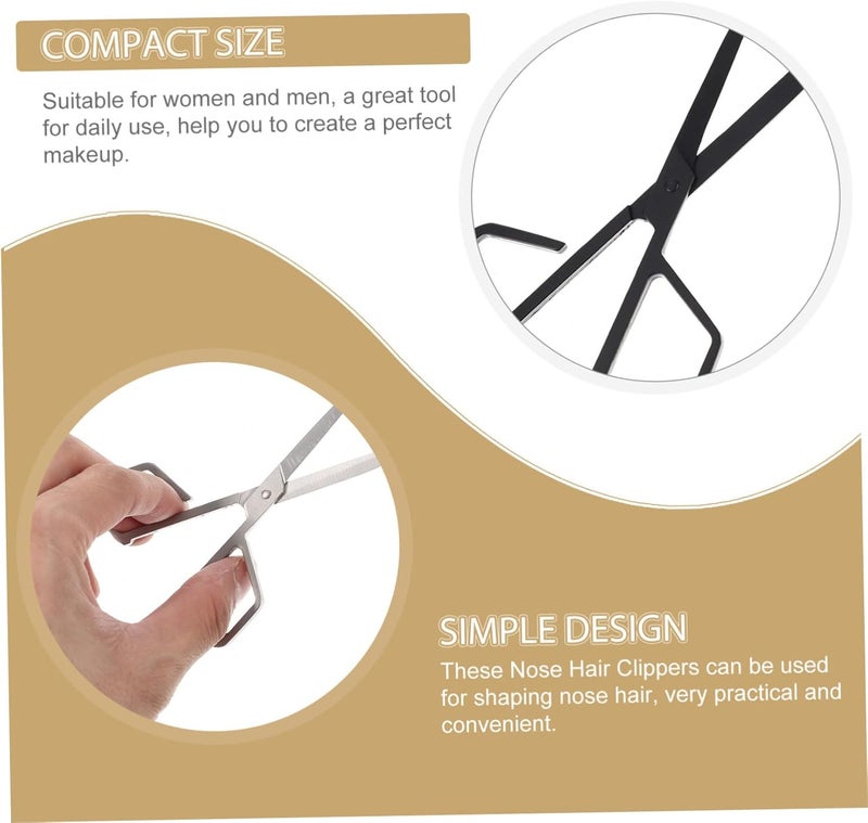 10pcs Beard Scissors Eyebrow Trimmer Nose Hair Scissors Multi-function for Grooming - Image 3