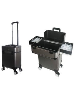 SUNRISE Rolling Nail Box Wheeled Nail Art Storage Box Polish Organizer Rolling Makeup Trolley Cosmetics Suitcase  - Image 1