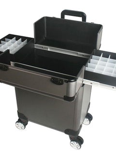 SUNRISE Rolling Nail Box Wheeled Nail Art Storage Box Polish Organizer Rolling Makeup Trolley Cosmetics Suitcase  - Image 3