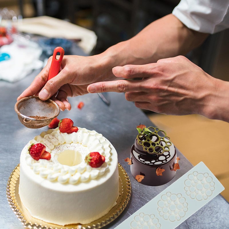 5 Cavity Round Silicone Fondant Mold Heat Resistant Flexible Cake Decorating Tool - Image 5