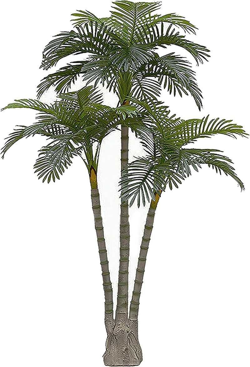 AMERIQUE AMERIQUE Gorgeous 63 Feet Standable Triple Trunk Artificial Palm Tree Real Touch Technology with UV Protection Super Quality Green  - Image 1