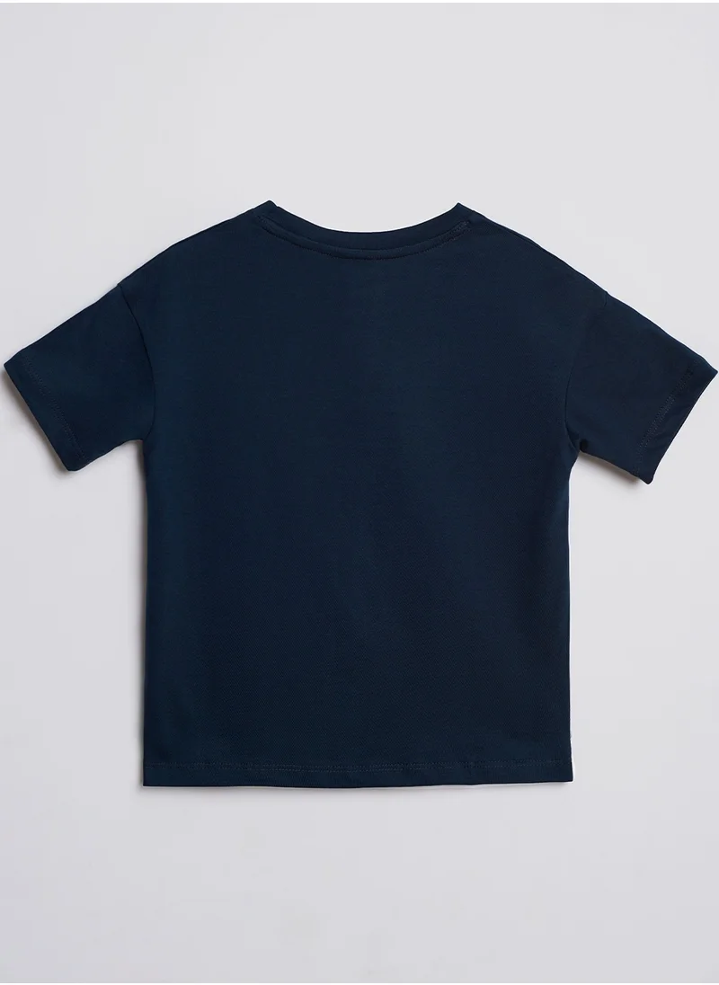 The Souled Store The Souled Store Official Captain America Printed Oversized T-Shirts for Kids and Boys