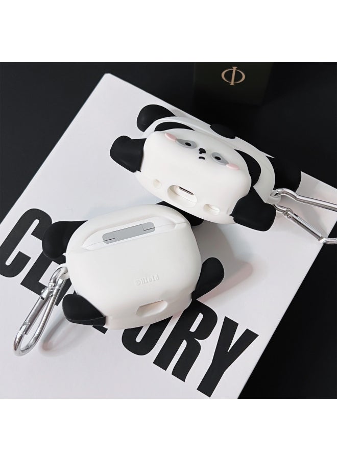 Cute Inverted Giant Panda Airpods Pro For Apple Bluetooth Earphone Case 2/3/4 Generation Cartoon Protective Case-Color:Cute Upside Down Giant Panda + Hook-Applicable Models:Universal For AirPods Pro/Pro2