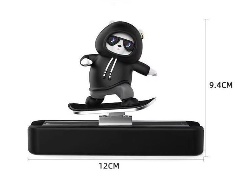 DS Enterprise Car Slidder Panda | Dashboard Decoration Sliding Skateboarding Toy | Cute Moving Panda Ornament Funny Wobble Toy for Dashboard, Cool Sliding | Emporium Bear Car Accessories (Cute Panda) - Image 5