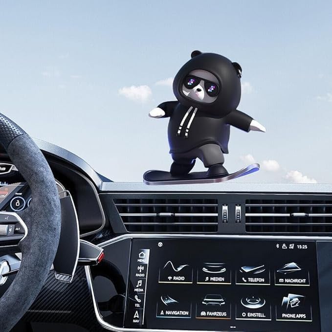 DS Enterprise Car Slidder Panda | Dashboard Decoration Sliding Skateboarding Toy | Cute Moving Panda Ornament Funny Wobble Toy for Dashboard, Cool Sliding | Emporium Bear Car Accessories (Cute Panda) - Image 2