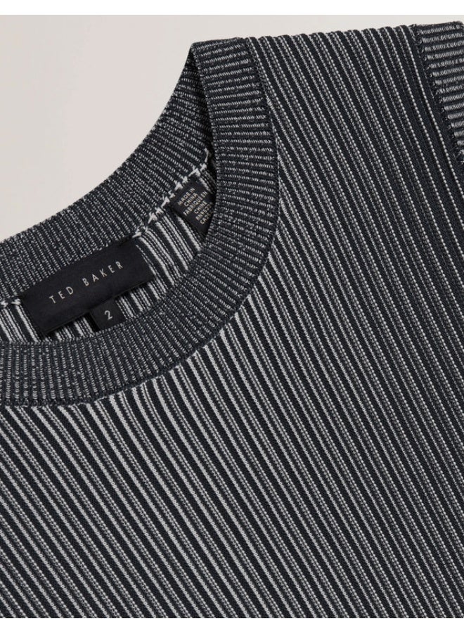 Ted Baker Textured Stripe Flippy Skirt Mini Dress - Image 5