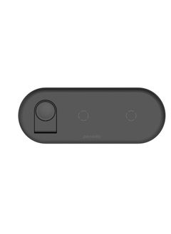 porodo 4 in 1 Slim Charging Station 7.5W/10W for iPhone / Apple Watch / Airpods - Black  - Image 1